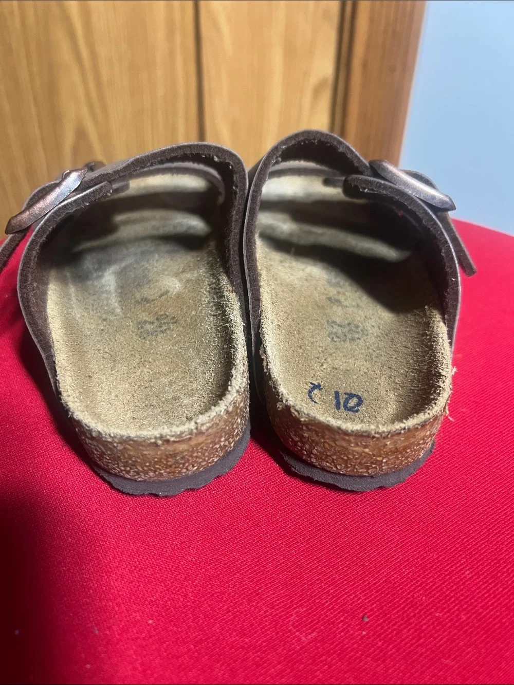 Birkenstock Kids Brown Double-Strap Sandals with Metallic Buckles